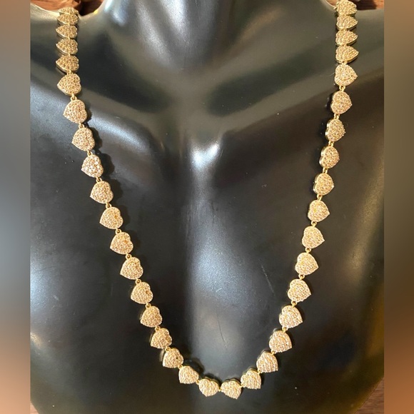 Beautiful Designer 14k Yellow Gold Heart Link 6mm Wide Chain 18” Necklace! - Picture 13 of 16